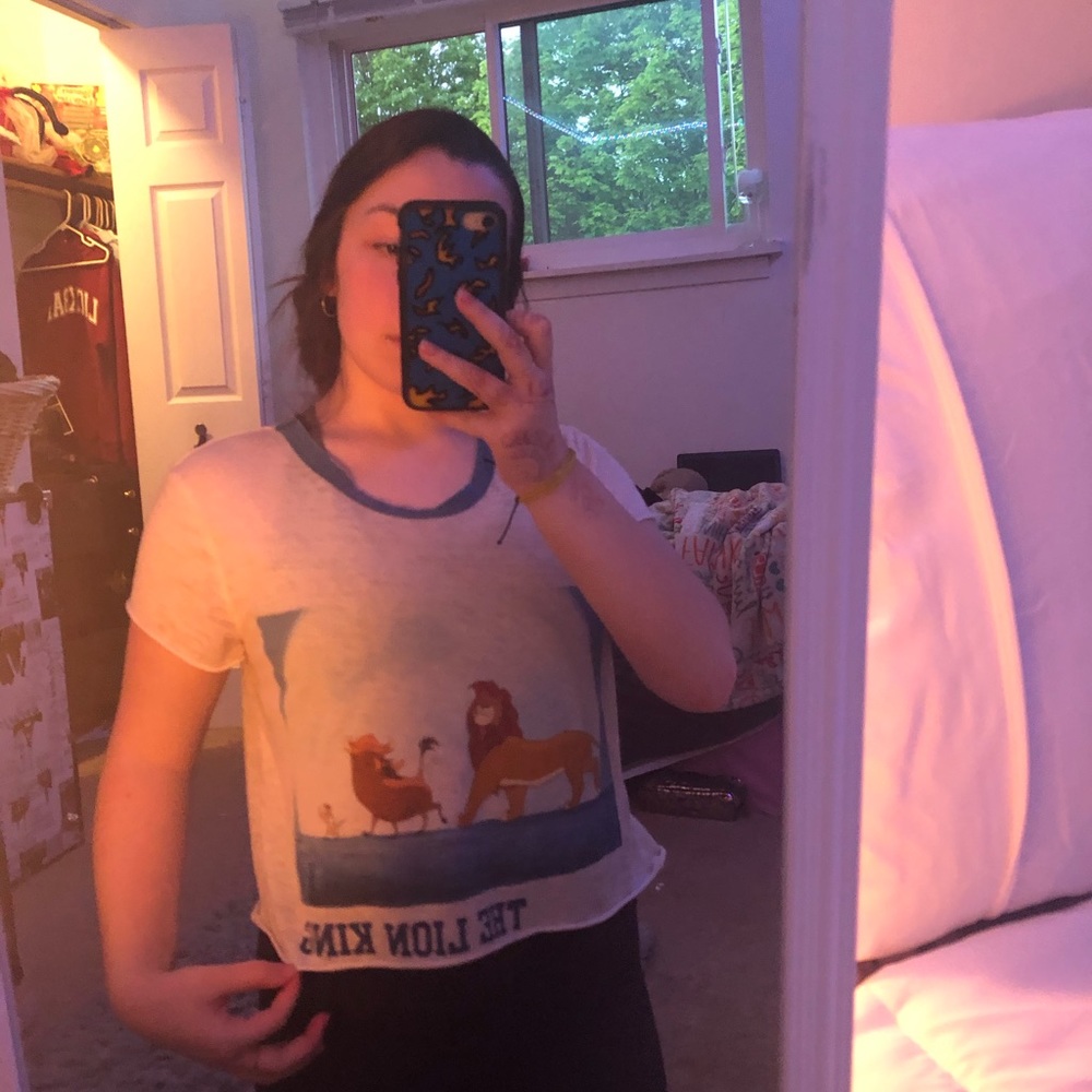 cropped lion king t shirt!